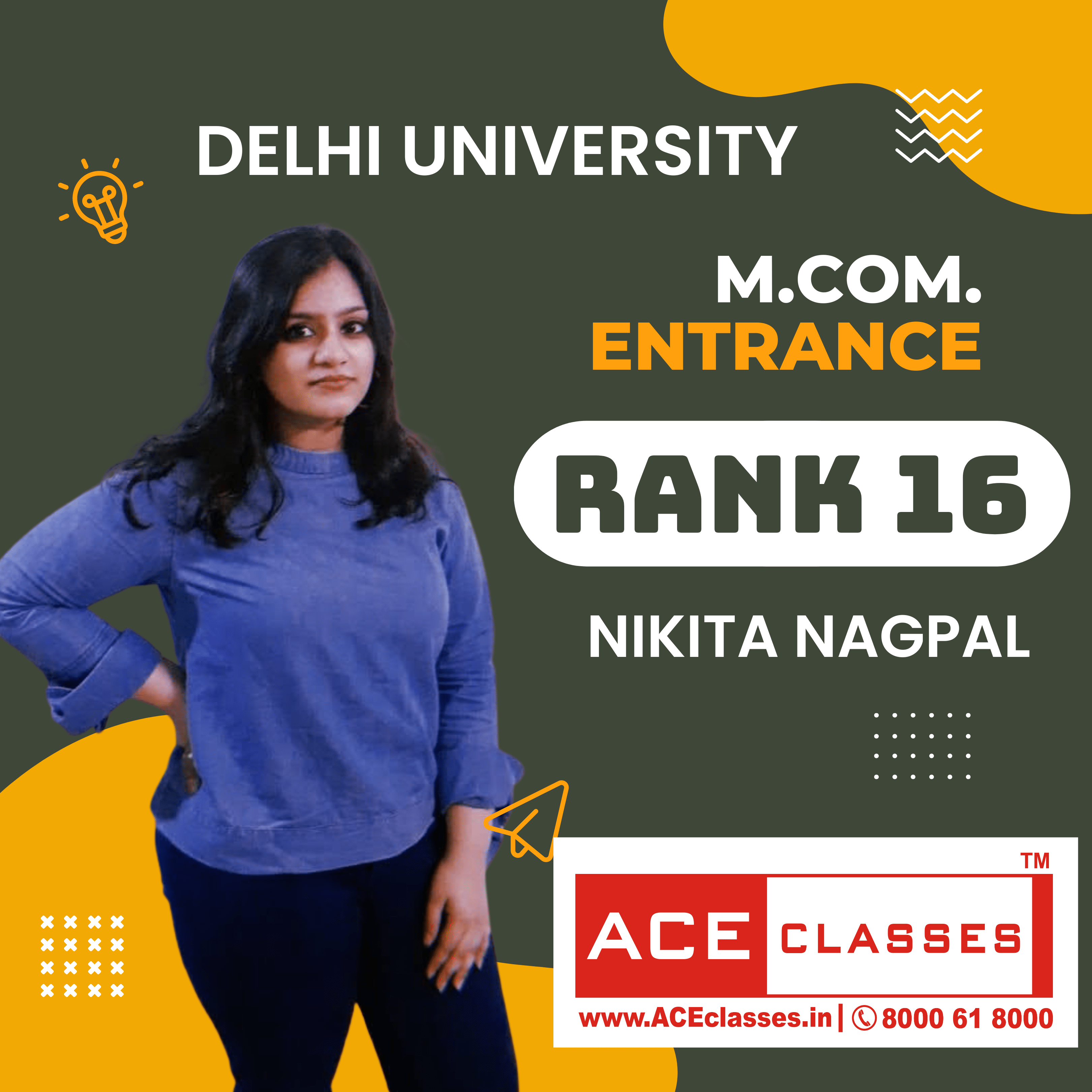Nikita Nagpal delhi University 16 rank holder